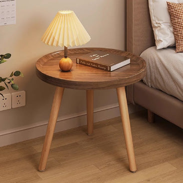 Modern Minimalist Medium Density Fiberboard Wood Round Coffee Table For Living Room