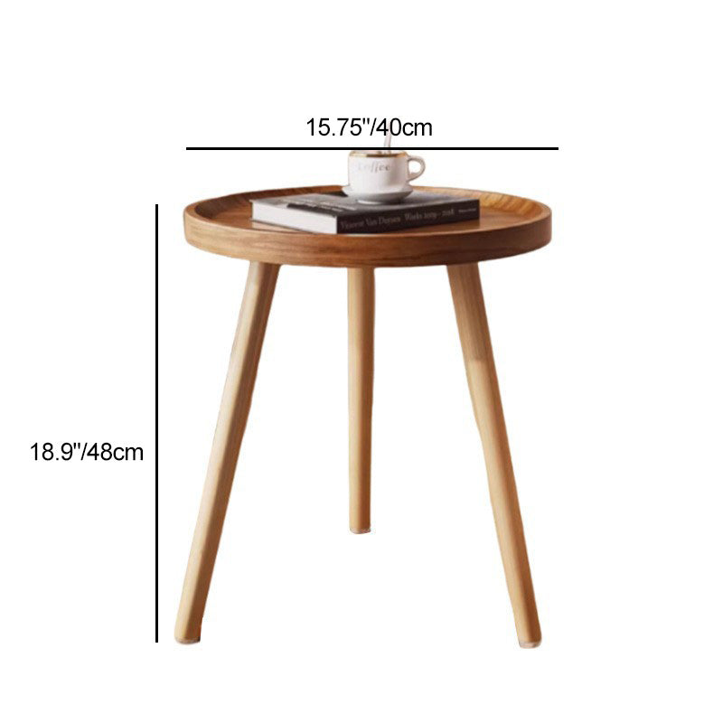 Modern Minimalist Medium Density Fiberboard Wood Round Coffee Table For Living Room
