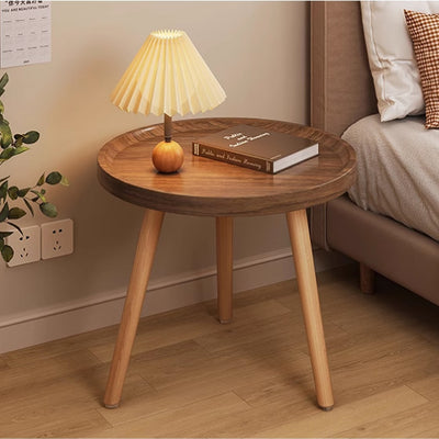 Modern Minimalist Medium Density Fiberboard Wood Round Coffee Table For Living Room