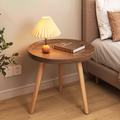 Modern Minimalist Medium Density Fiberboard Wood Round Coffee Table For Living Room