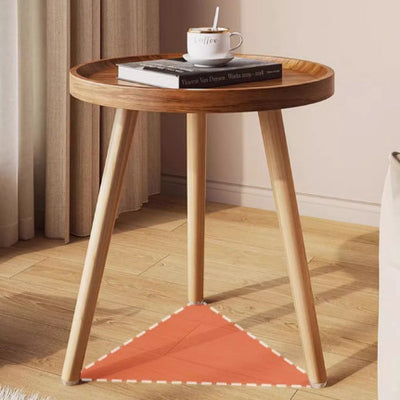 Modern Minimalist Medium Density Fiberboard Wood Round Coffee Table For Living Room