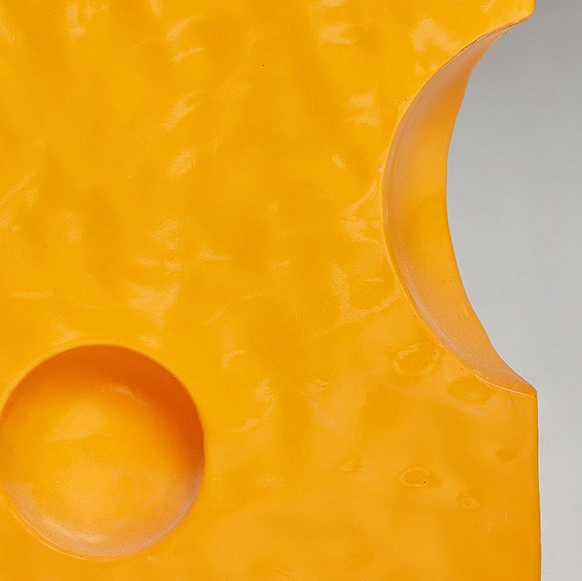 Mesa Auxiliar Contemporánea Creativa de Acrílico y Plástico en Forma de Queso para Decoración de Sala de Estar 