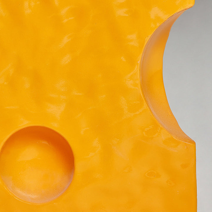 Mesa Auxiliar Contemporánea Creativa de Acrílico y Plástico en Forma de Queso para Decoración de Sala de Estar 