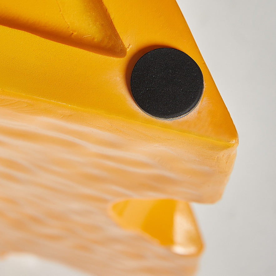 Mesa Auxiliar Contemporánea Creativa de Acrílico y Plástico en Forma de Queso para Decoración de Sala de Estar 