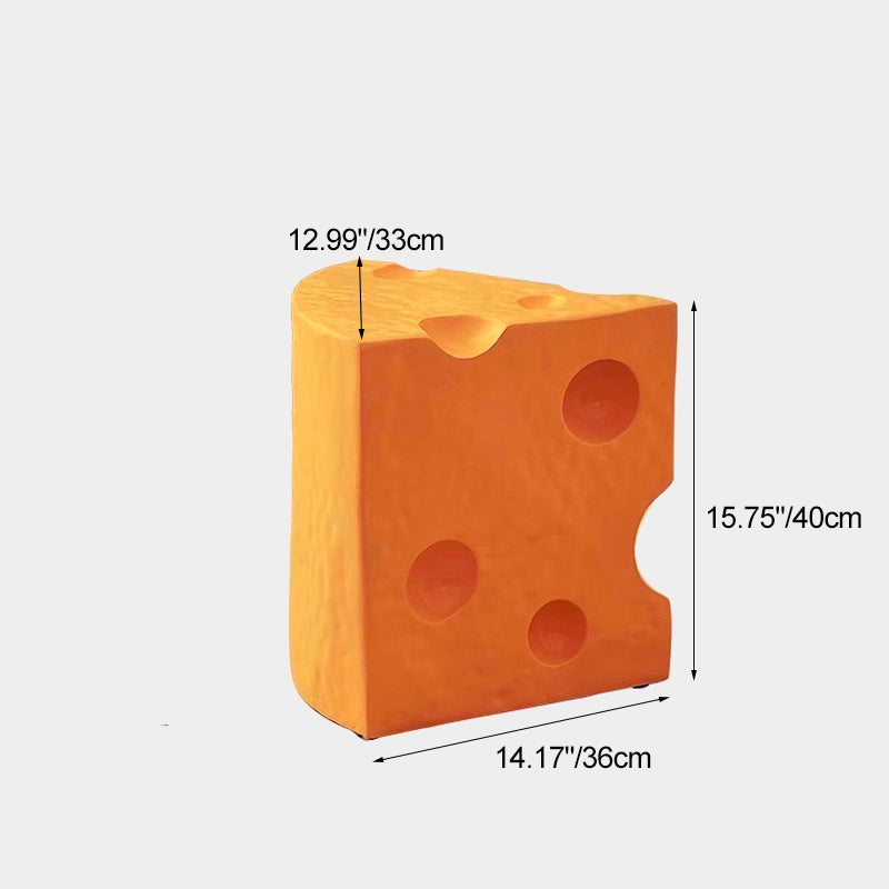 Contemporary Creative Acrylic & Plastic Cheese-Shaped End Table For Living Room Decor