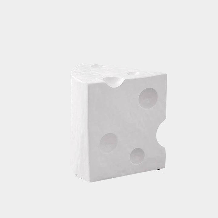 Mesa Auxiliar Contemporánea Creativa de Acrílico y Plástico en Forma de Queso para Decoración de Sala de Estar 