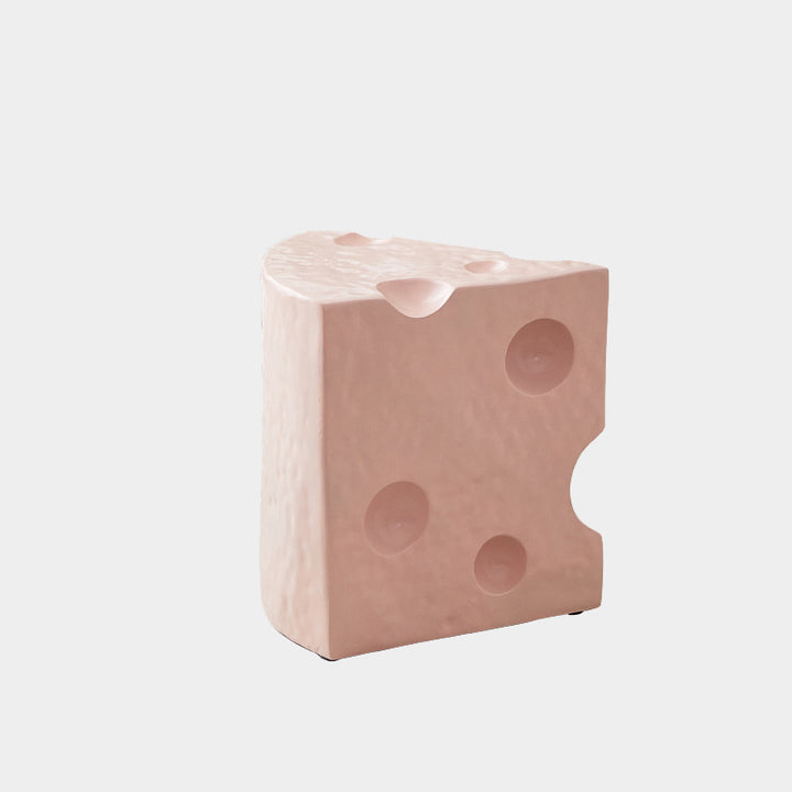 Mesa Auxiliar Contemporánea Creativa de Acrílico y Plástico en Forma de Queso para Decoración de Sala de Estar 