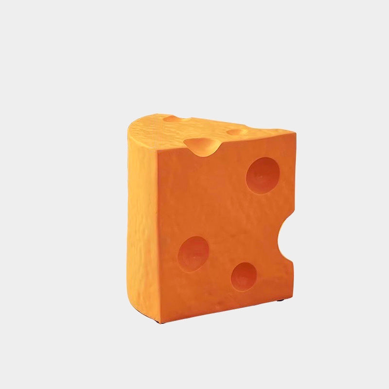 Mesa Auxiliar Contemporánea Creativa de Acrílico y Plástico en Forma de Queso para Decoración de Sala de Estar 