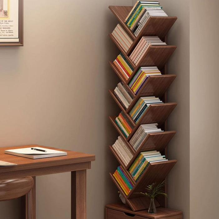 Moderne kreative, umweltfreundliche, baumförmige Bücherregal mit Schublade für das Wohnzimmer 