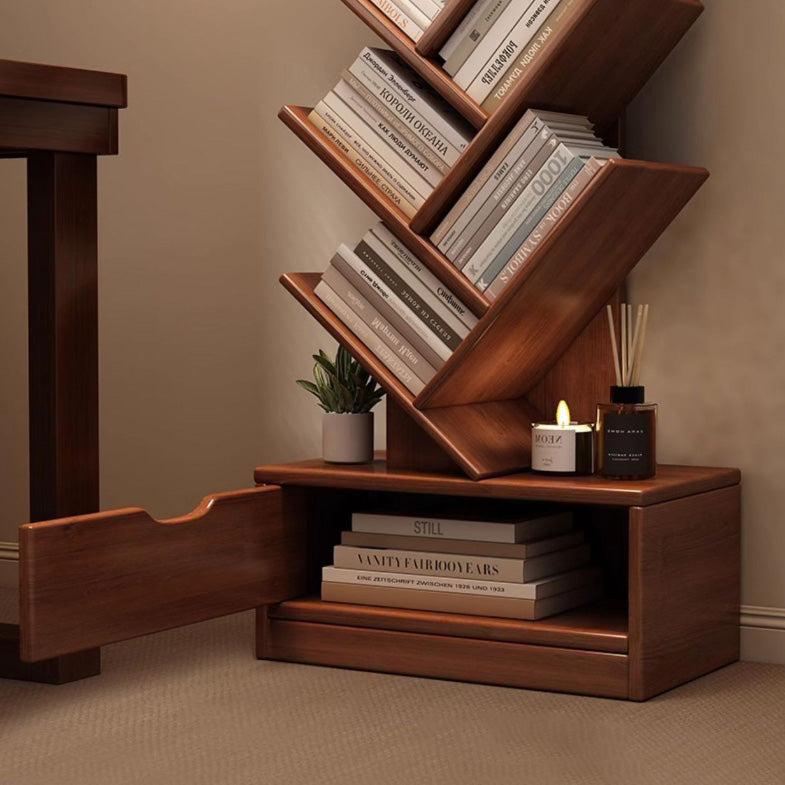 Moderne kreative, umweltfreundliche, baumförmige Bücherregal mit Schublade für das Wohnzimmer 