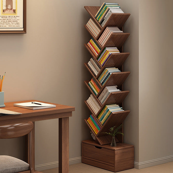 Moderne kreative, umweltfreundliche, baumförmige Bücherregal mit Schublade für das Wohnzimmer 