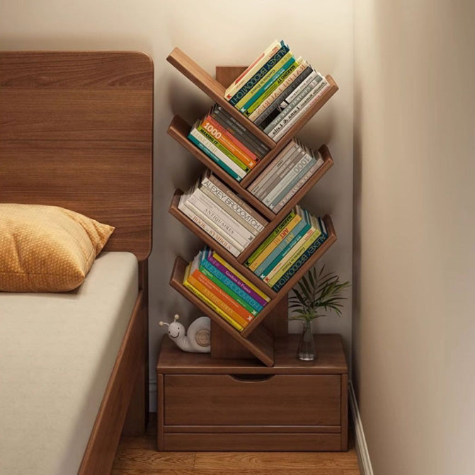 Moderne kreative, umweltfreundliche, baumförmige Bücherregal mit Schublade für das Wohnzimmer 