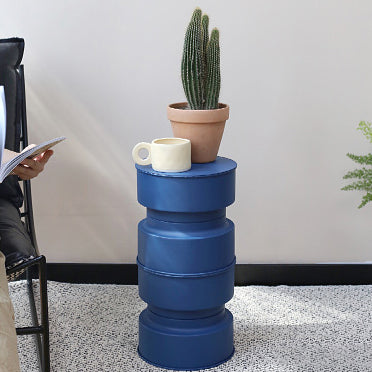 Contemporary Nordic Metal Cylindrical Side Table For Living Room