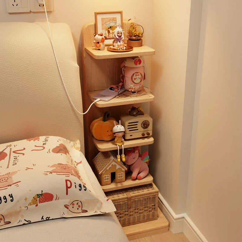 Étagère rectangulaire moderne minimaliste en bois massif avec 5/9 niveaux pour salon 