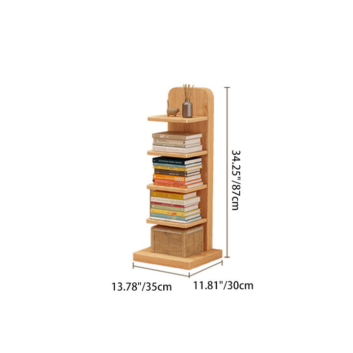 Étagère rectangulaire moderne minimaliste en bois massif avec 5/9 niveaux pour salon 