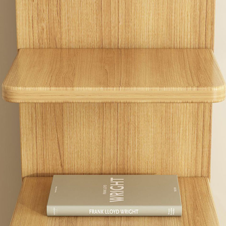 Étagère rectangulaire moderne minimaliste en bois massif avec 5/9 niveaux pour salon 