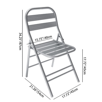 Contemporary Industrial Double-Layer Stainless Steel Rectangular Folding Dining Table & Chair Set For Restaurant