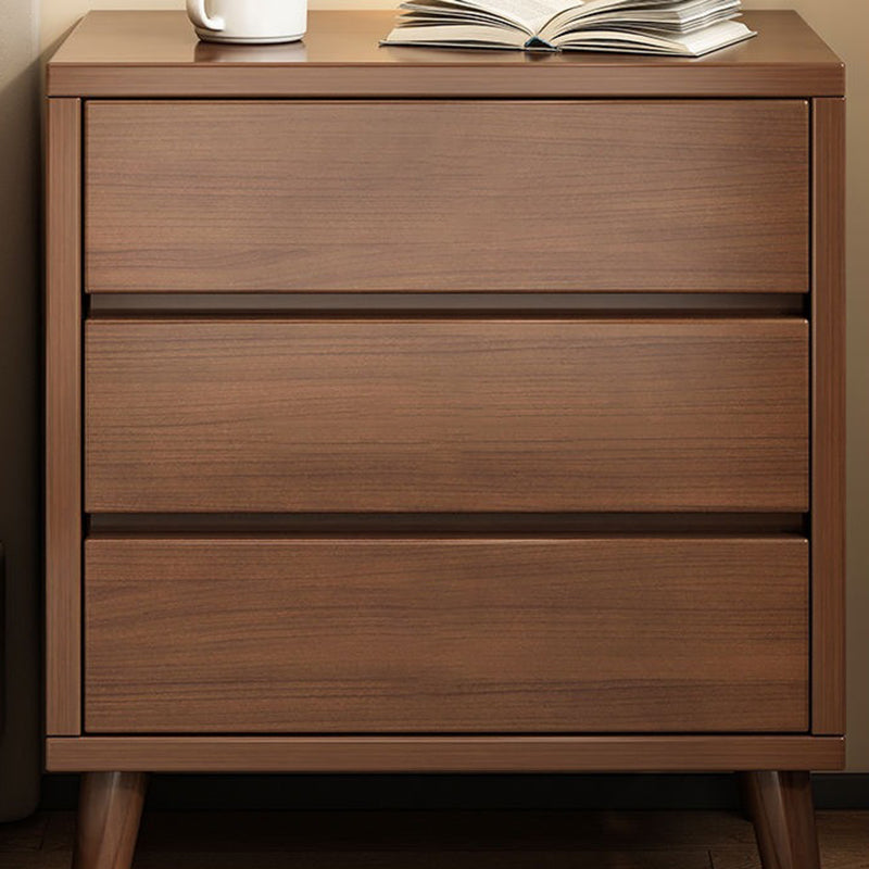 Modern Minimalist Solid Wood Eco-Board Rectangular Nightstand 2/3 Drawers For Bedroom