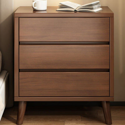 Modern Minimalist Solid Wood Eco-Board Rectangular Nightstand 2/3 Drawers For Bedroom