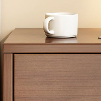 Modern Minimalist Solid Wood Eco-Board Rectangular Nightstand 2/3 Drawers For Bedroom