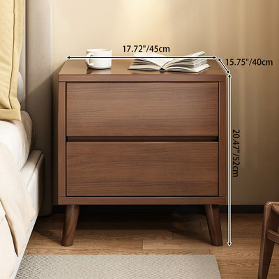 Modern Minimalist Solid Wood Eco-Board Rectangular Nightstand 2/3 Drawers For Bedroom