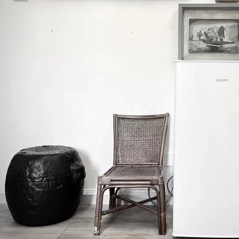 Oriental Stone-Inspired EPP Storage Stool &amp; Side Table - Lightweight Indoor Outdoor Ottoman