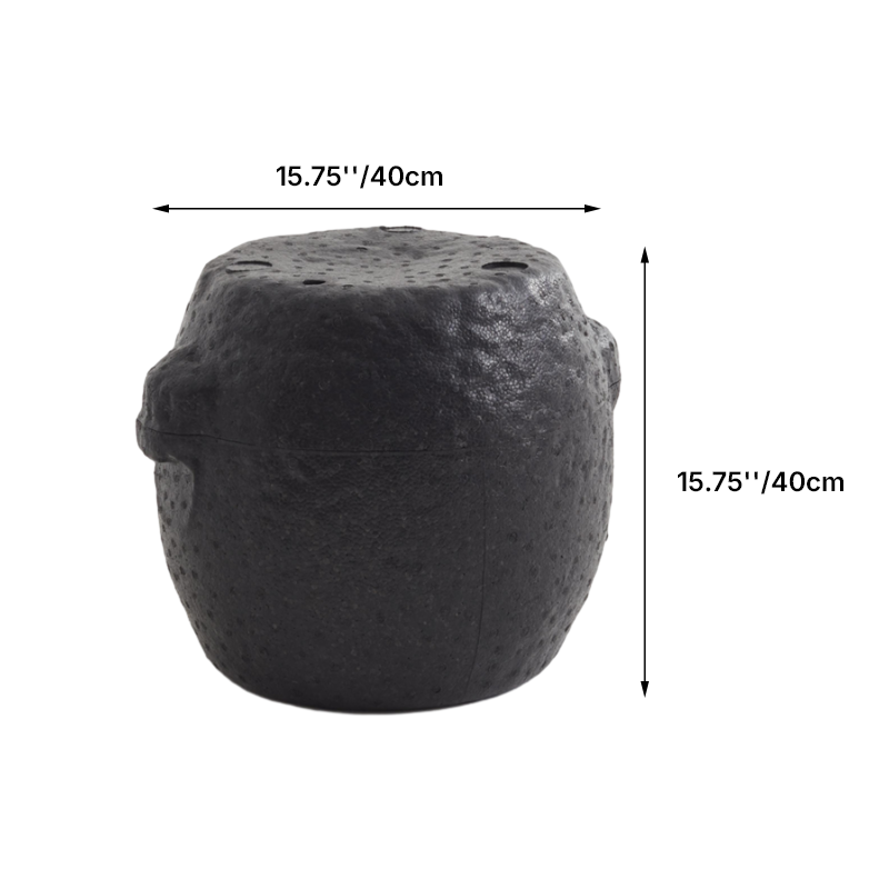 Oriental Stone-Inspired EPP Storage Stool &amp; Side Table - Lightweight Indoor Outdoor Ottoman