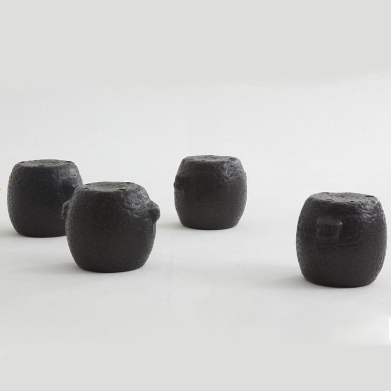 Oriental Stone-Inspired EPP Storage Stool &amp; Side Table - Lightweight Indoor Outdoor Ottoman