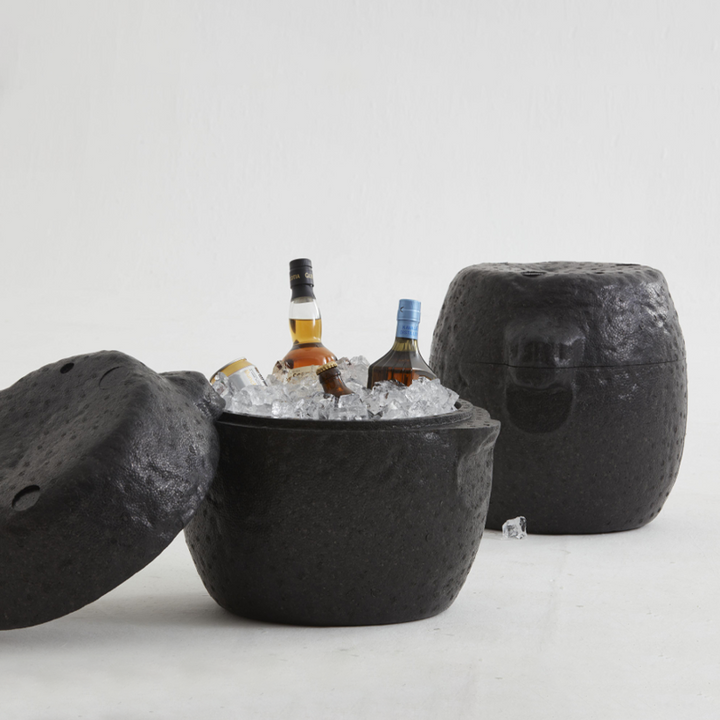 Oriental Stone-Inspired EPP Storage Stool &amp; Side Table - Lightweight Indoor Outdoor Ottoman