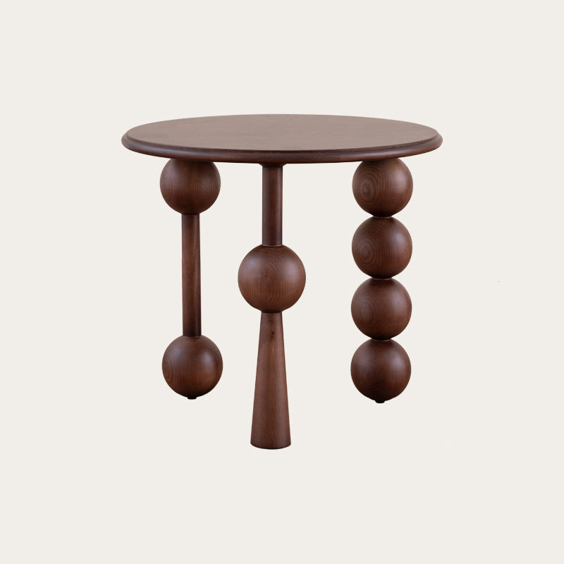Traditioneller Vintage Runder Mehrschichtiger Massivholz Sperrholz Wei – BulbSquare