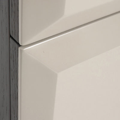 Modern Minimalist Square Gray 2-Drawer Storage Nightstand - Veneered Plywood Frame Bedside Table For Bedroom