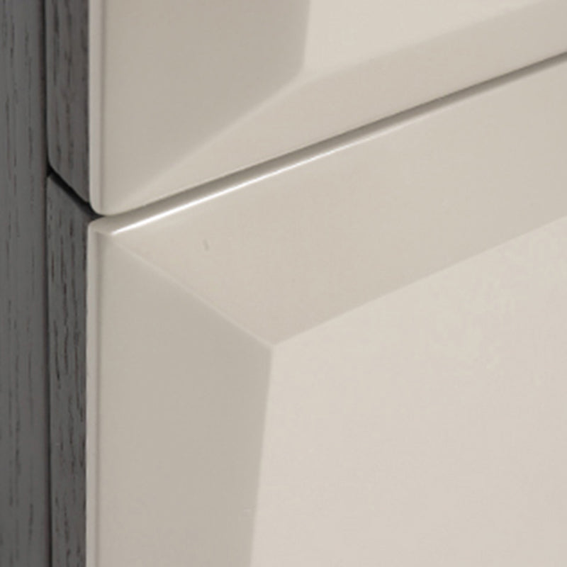 Modern Minimalist Square Gray 2-Drawer Storage Nightstand - Veneered Plywood Frame Bedside Table For Bedroom