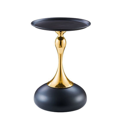 Modern Luxury Round Iron Side Table 1-Tier For Living Room