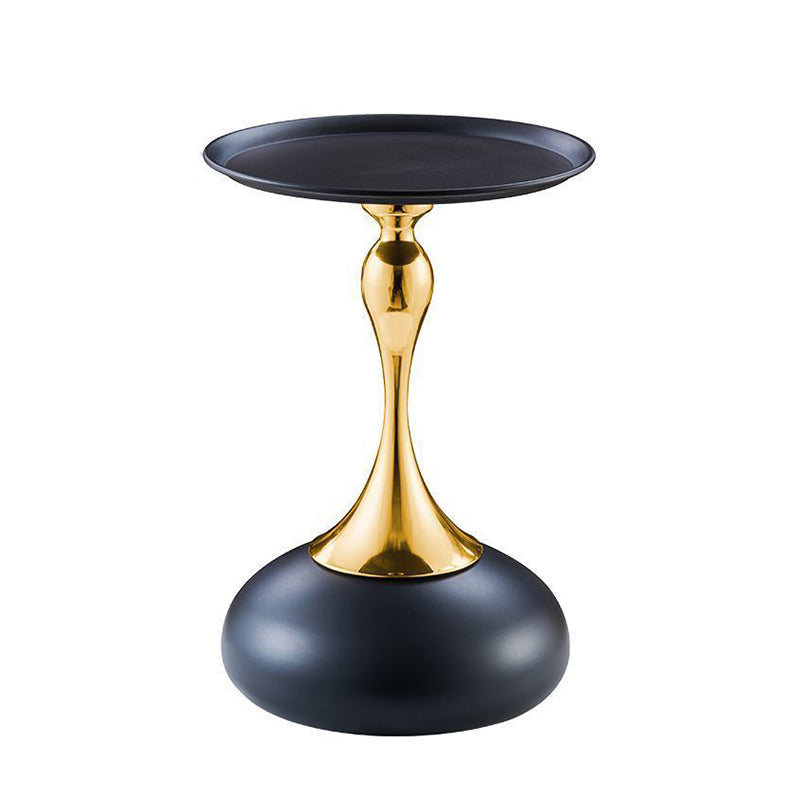 Modern Luxury Round Iron Side Table 1-Tier For Living Room