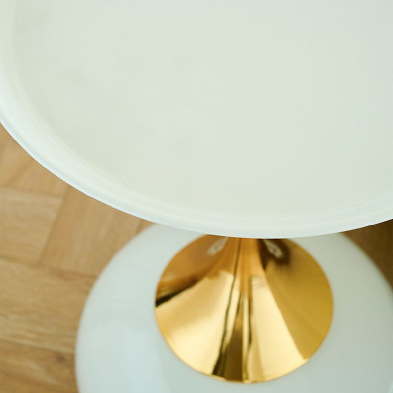 Modern Luxury Round Iron Side Table 1-Tier For Living Room