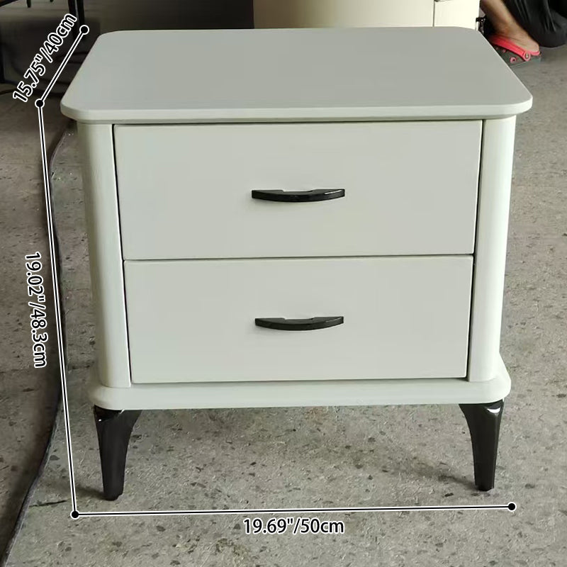 Table de chevet de rangement moderne minimaliste à 2 tiroirs - Table d&