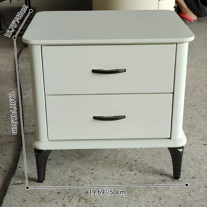 Table de chevet de rangement moderne minimaliste à 2 tiroirs - Table d&