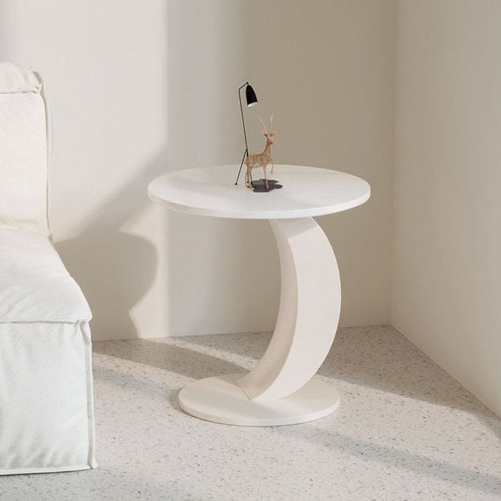 Table basse ovale contemporaine scandinave en dalle de pierre et acier au carbone pour salon 