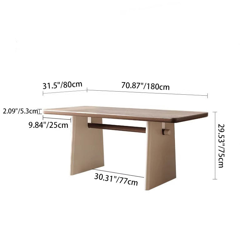 Traditional French Rectangular Fabric Stone Slab Walnut Veneer Oak Solid Wood Dining Table & Chair Set For Dining Room