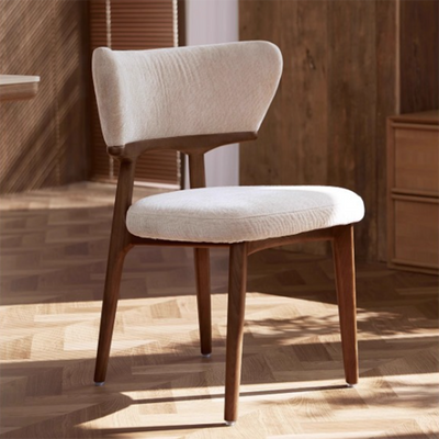 Traditional French Rectangular Fabric Stone Slab Walnut Veneer Oak Solid Wood Dining Table & Chair Set For Dining Room