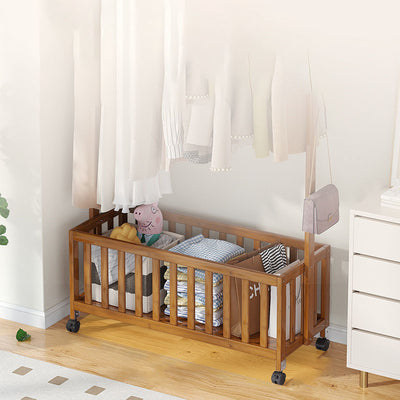 Modern Minimalist Rectangular Nan Bamboo Removable Hall Tree 1-Storage For Bedroom