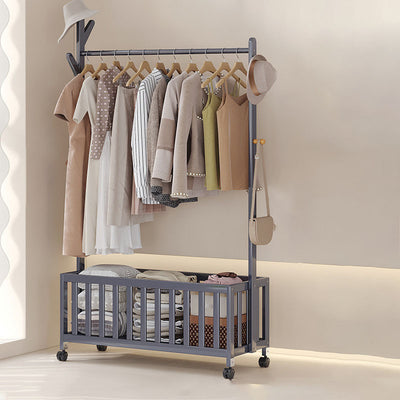 Modern Minimalist Rectangular Nan Bamboo Removable Hall Tree 1-Storage For Bedroom