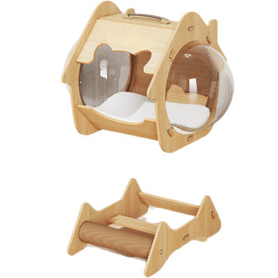 Contemporary Creative Round Medium-Density Fiberboard Acrylic Sisal Cat Bed For Living Room