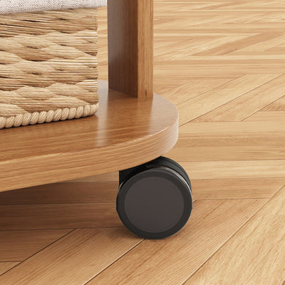 Contemporary Scandinavian Rectangular Plywood Glass Full-Length Mirror Storage Shelf For Bedroom