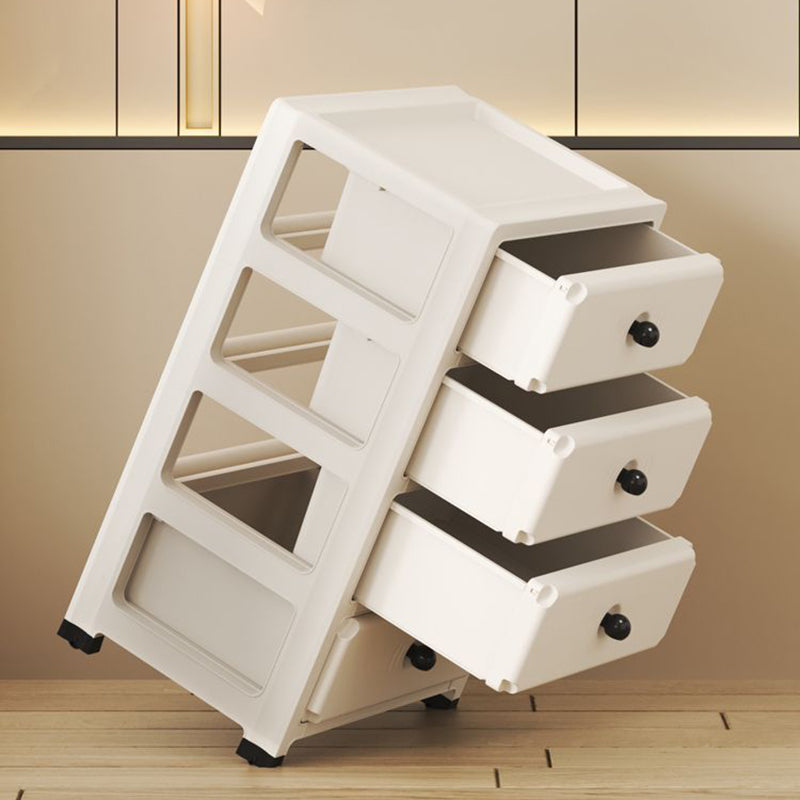 Modern Minimalist Rectangular PP Storage Cabinet 3/4/5/6-Tier For Living Room