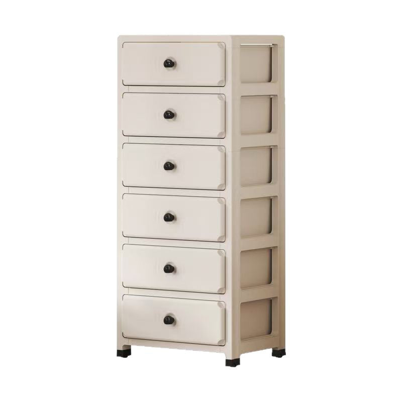 Modern Minimalist Rectangular PP Storage Cabinet 3/4/5/6-Tier For Living Room