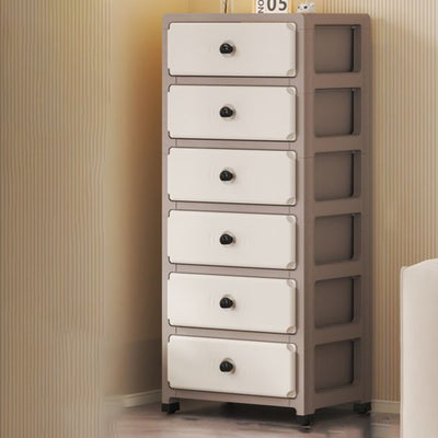 Modern Minimalist Rectangular PP Storage Cabinet 3/4/5/6-Tier For Living Room