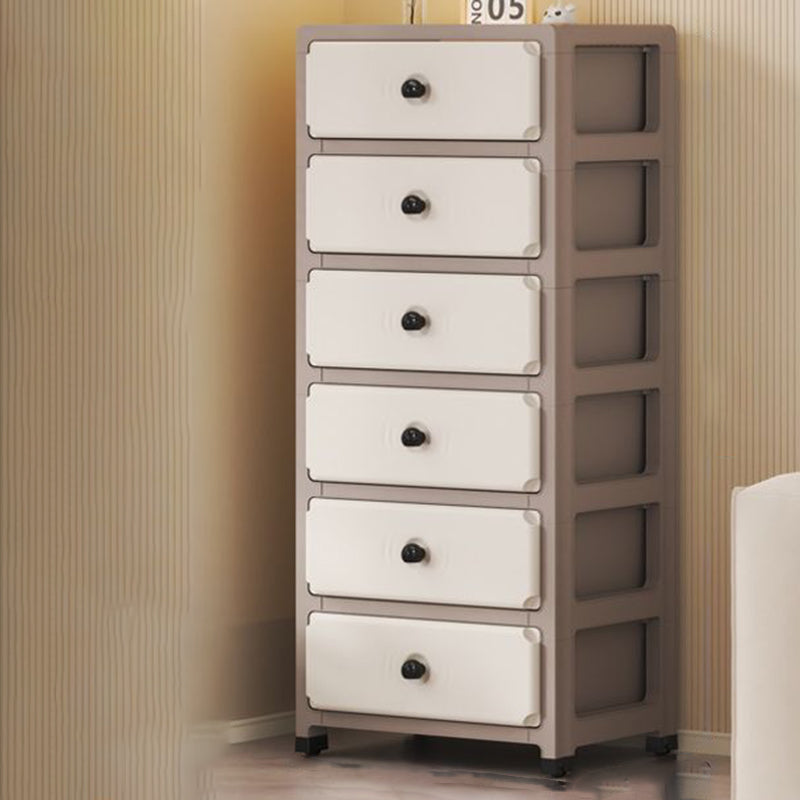 Modern Minimalist Rectangular PP Storage Cabinet 3/4/5/6-Tier For Living Room