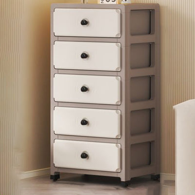 Modern Minimalist Rectangular PP Storage Cabinet 3/4/5/6-Tier For Living Room