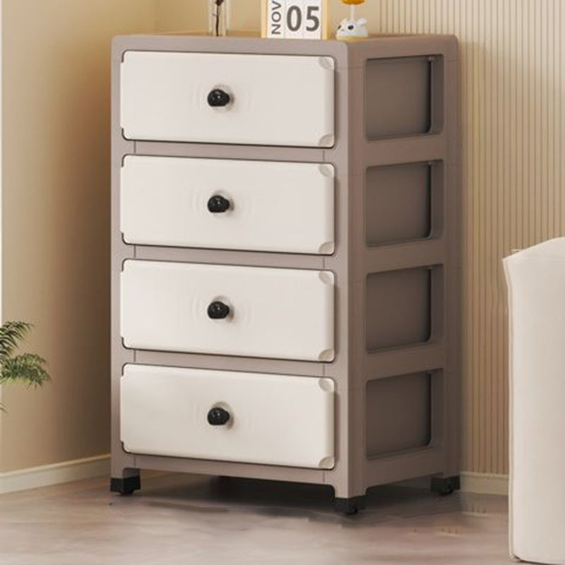 Modern Minimalist Rectangular PP Storage Cabinet 3/4/5/6-Tier For Living Room